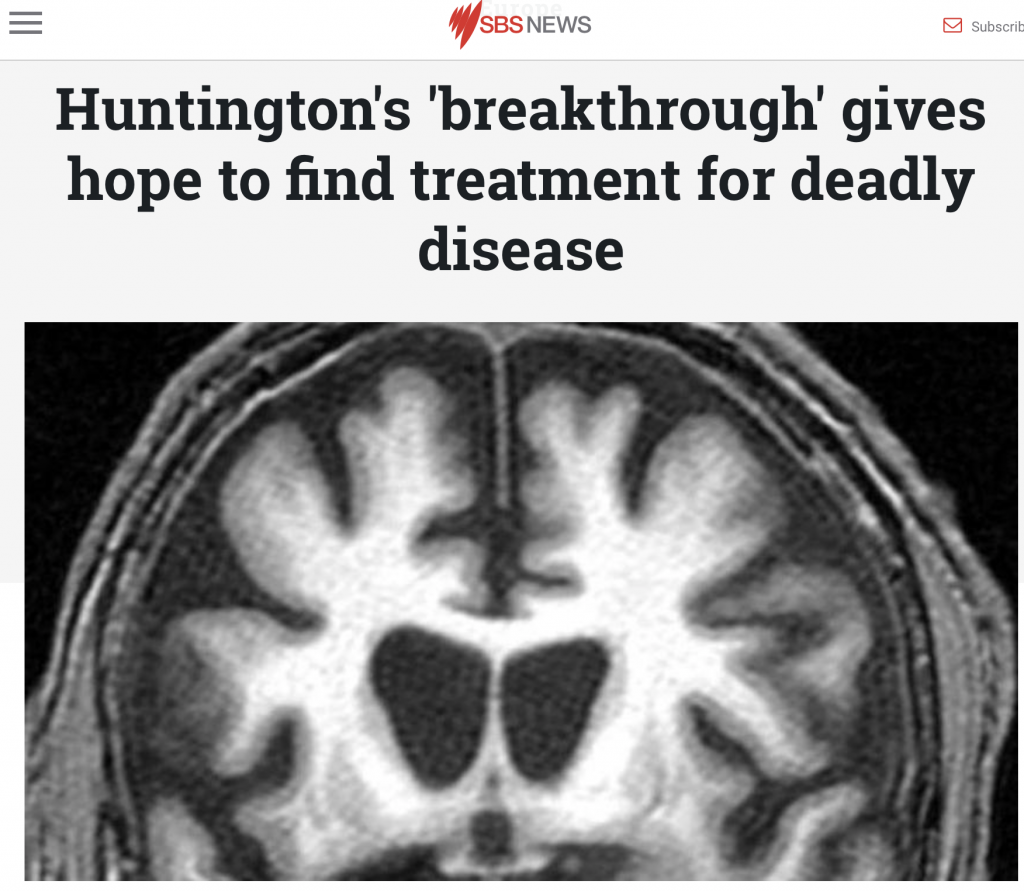 SBS: Huntington’s ‘breakthrough’ Gives Hope To Find Treatment For ...